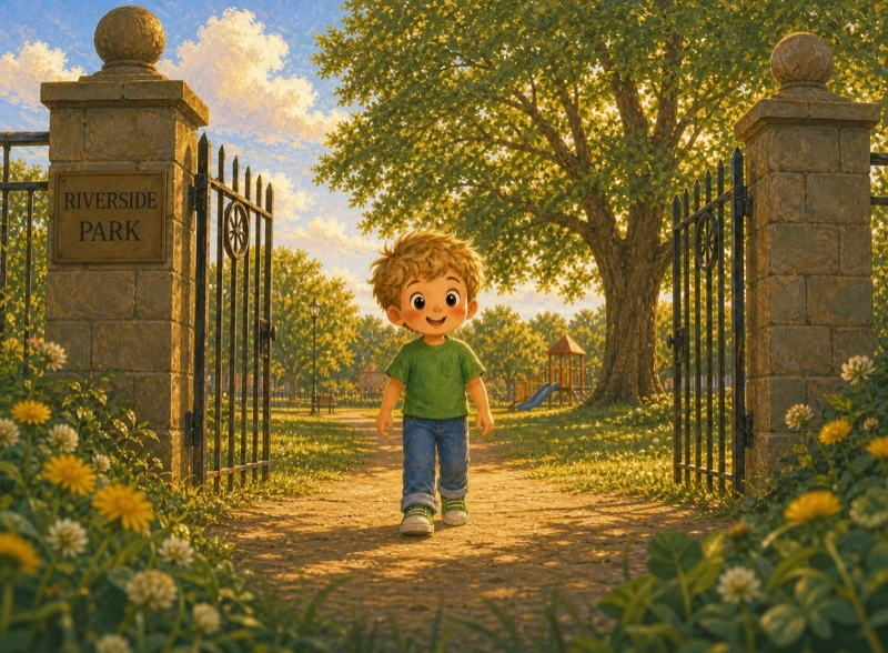 Cover art for the children's picture book "Sam's Park Friend"