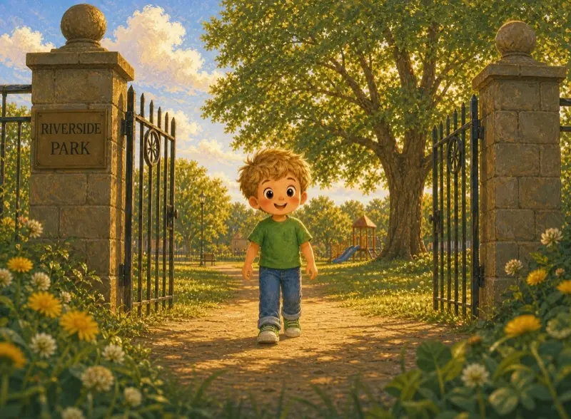 Cover art for the children's picture book "Sam's Park Friend"