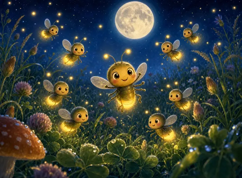 Cover art for the children's picture book "The Trapped Firefly"