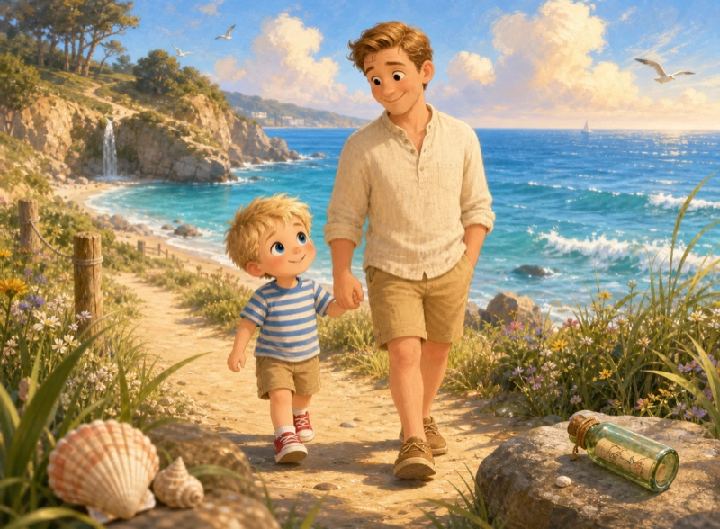 Cover art for the children's picture book "Theo's Hidden Cove"