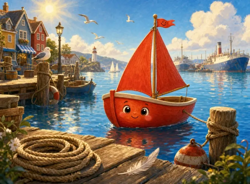 Cover art for the children's picture book "The Brave Little Boat"