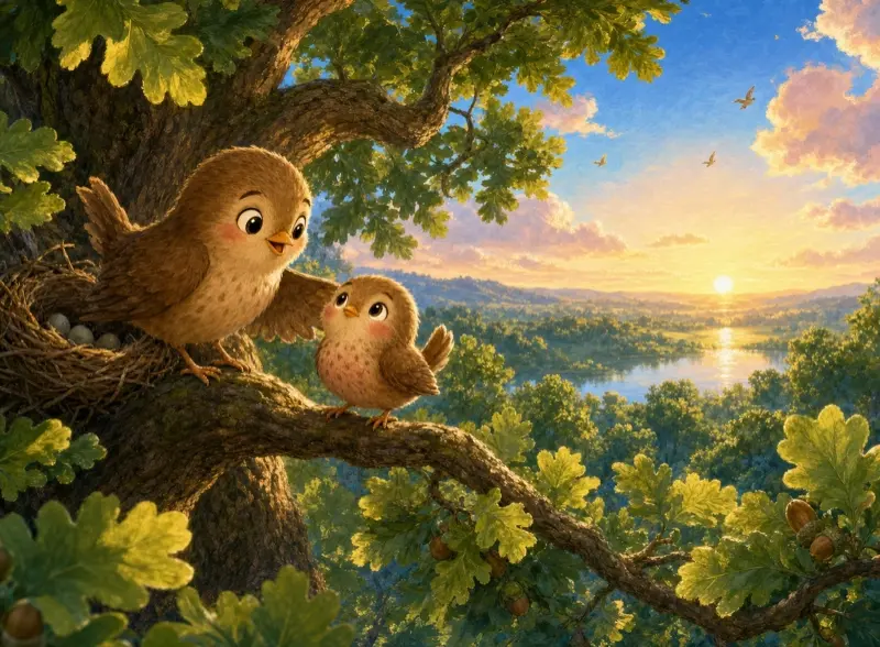 Cover art for the children's picture book "Wren's First Flight"
