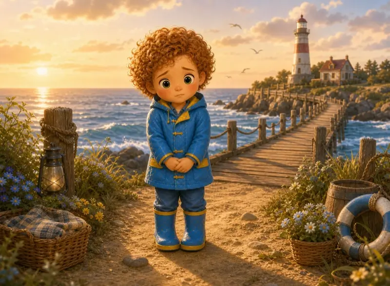 Cover art for the children's picture book "Brave on the Pier"