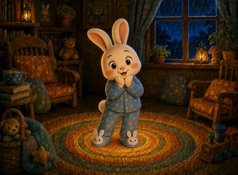Cover art for the children's bedtime story "Beni's Blanket Fort"