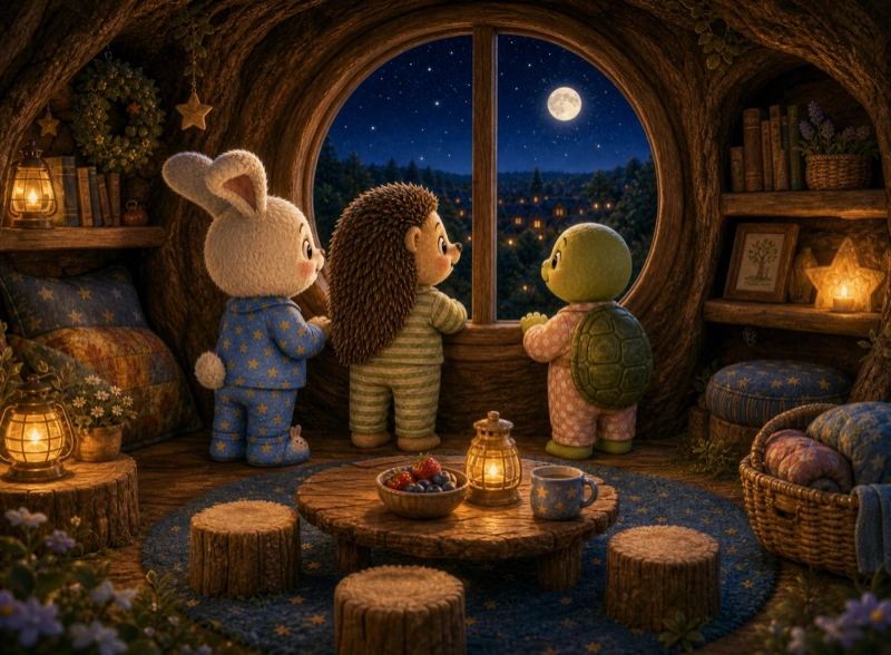 Cover art for the children's bedtime story "The Starlight Picnic"