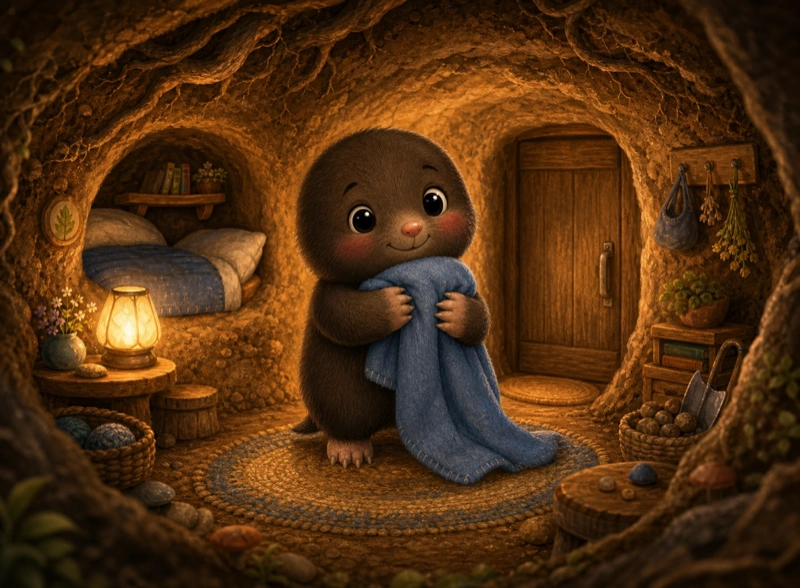 Cover art for the children's bedtime story "Owen's Soft Blanket"